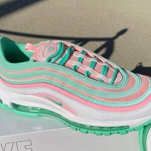 Nike Air Max 97 Pink and Green Sneakers